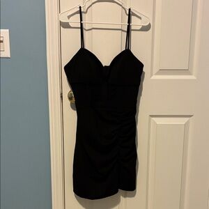 Windsor Black Spaghetti-Strap Mini Dress